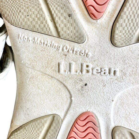 LL Bean Womens Beige Pink Mary Jane Mesh Walking Shoes Size 10 Rubber Soles - Picture 7 of 8